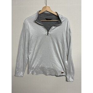 Outpost Makers Sweater Men Size M Asphalt Gray Quarter Zip Soft